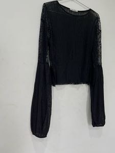 black mesh top