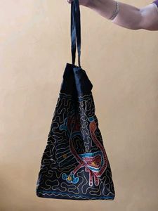 Embroidered Drawstring Backpack