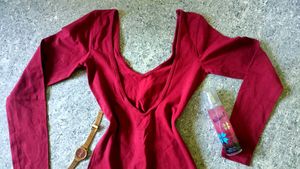 🔥😍HOT MAROON BACKLESS BODYCON FOR WOMEN