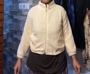 Cozy Cream Teddy Fleece Jacket