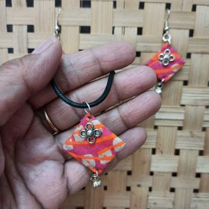 Handmade Fabric Jewellery Set