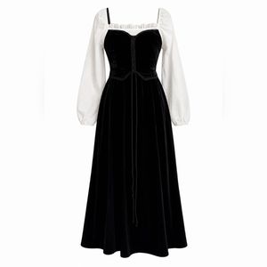 Vintage Corset Velvet Dress