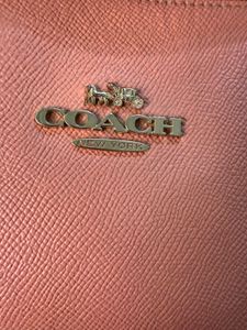 Original Coach Peach Leather Tote Bag