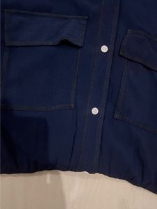 Classic Navy Button-Up Shirt Dress
