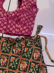 Vibrant Elephant Print Lehenga Choli Set