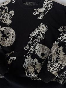 Men's Black Moon &amp; Astronaut Knit Sweater