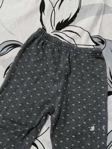 Cozy Grey Heart Print Pajama Pants