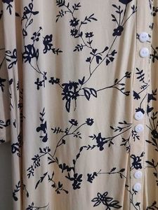 Beige Floral Dress