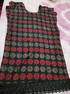 Elegant Polka Dot Kurta Set