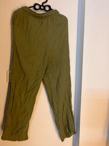 Olive Green Casual Pants