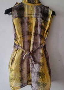 Snakeskin Print Sleeveless Dress