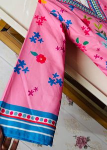 Digital Print Pink Floral Cord Set