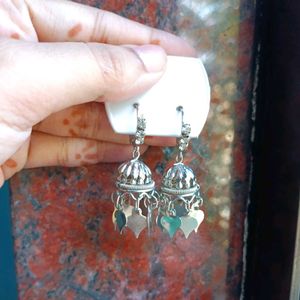 Silver Jhumka Earrings