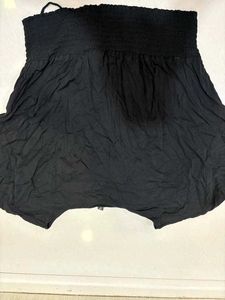 Black Lace Trimmed Blouse