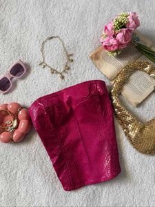 Hot Pink Corset Style Blouse