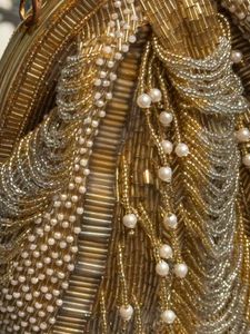 Silver Golden Clutch Perfect For Indian Occasion