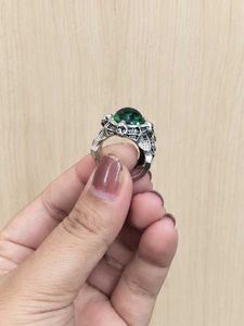 Gothic Green Eye Ring