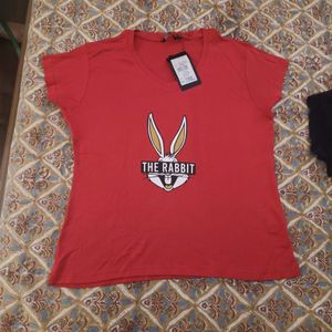 Red 'The Rabbit' Graphic Tee