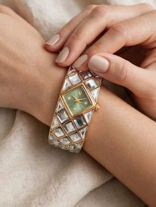 Elegant Women's Watch with Crystal Embellishments
