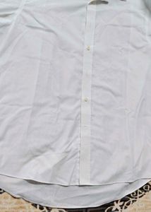Dehavilland Men White Cotton Mix Regular Fit Shirt