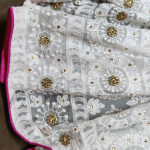 new soft digital print Chiffon Georgette embroider