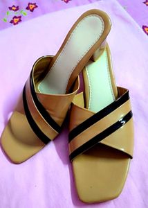 Tan Heeled Sandals