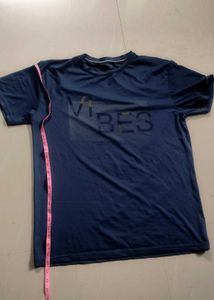 Navy Blue "VIBES" Graphic T-Shirt XL size