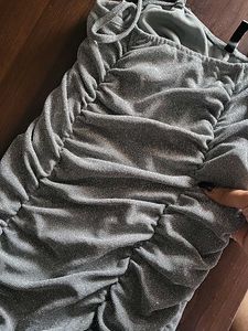 Sparkly Ruched Bodycon Mini Dress