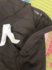 Black Mini Skirt with Slit
