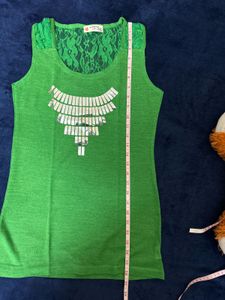 Green Lace Tank Top