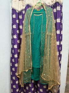 Aurelia Beautiful Teal Kurta Set with Dupatta
