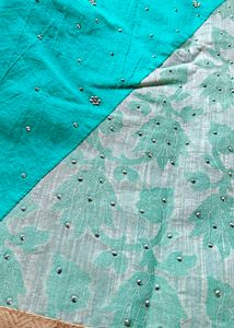 Stylish Sea Green Ethnic saree