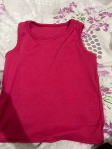 Pink Ribbed Tank Top