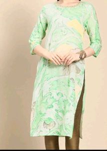 Stylish Kurta with Embellished Neckline