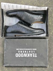 Teakwood Leathers Men’s Black Oxford Shoes