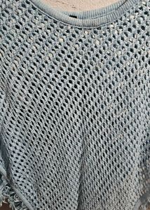 Crochet Fringe Poncho Cover-Up