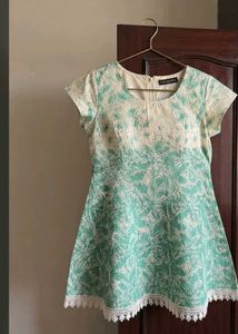 short Kurti with lace detailing
