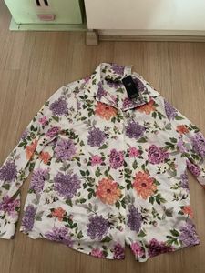 Floral Print Button-Up Blouse
