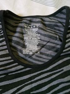 Stylish Zebra Print Long Sleeve Top