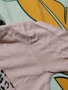Pink Leopard Print Bow top