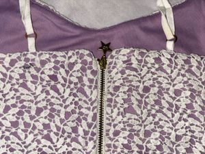 lavender purple crochet crop top