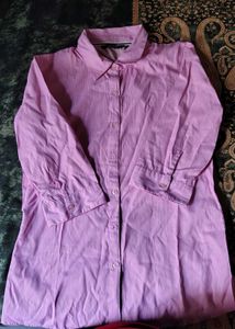 Formal Pink Striped Button-Up Shirt