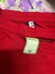 Red gharara pant women