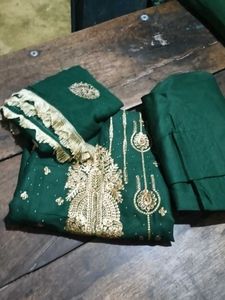 Elegant Green Embroidered Kurta Set