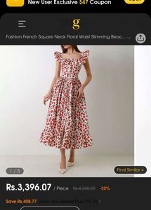 cherry 🍒 print long dress