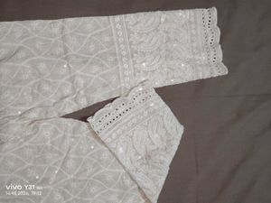 🤍 Elegant White Embroidered Kurta Set 🤍