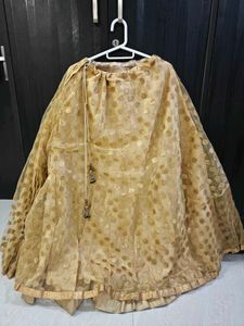 Ethnic Golden Lehenga Skirt