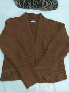 Brown Knit Cardigan