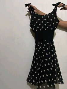 Chic Polka Dot A-Line Dress