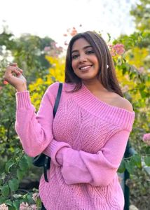 Pink Off-Shoulder Knit Sweater